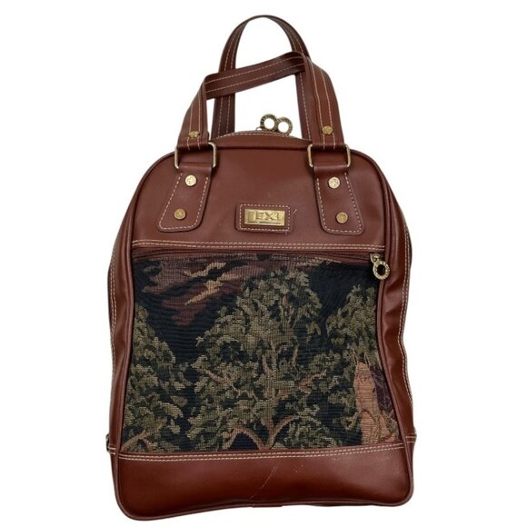 Lexi International Handbags - VTG Lexi International Golf Shoe Bag Equestrian Horse Tapestry Travel Luggage